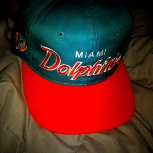 Vintage Miami Dolphins script snapback hat